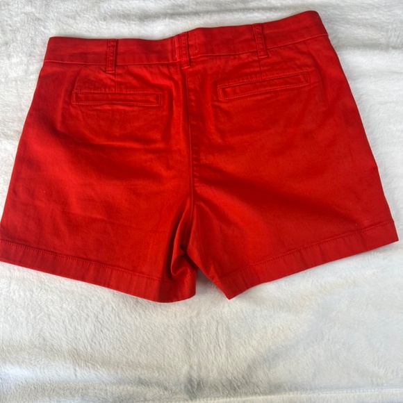 J.Crew 4" Stretch Chino Short Size 10 Belvedere Red Color - Picture 3 of 14